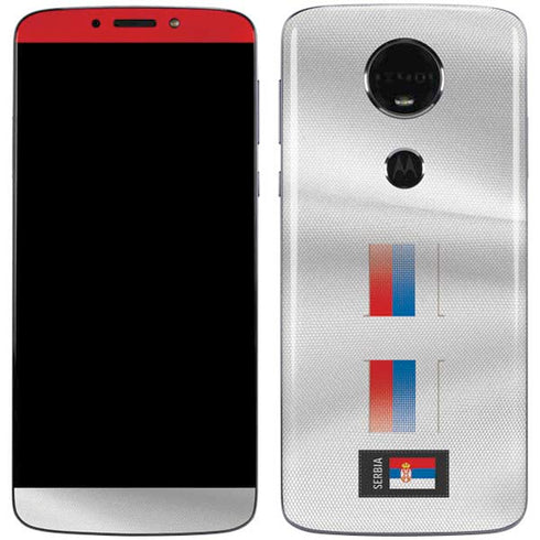 Serbia Soccer Flag Moto E5 Plus Skin